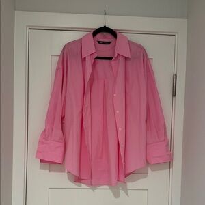 Zara Pink Button Down Shirt